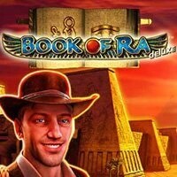 Book of Ra Deluxe logo by Novomatic Instant Casino