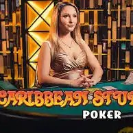 Official Live Dealer logo: Caribbean Stud Poker by Evolution at Instant Casino