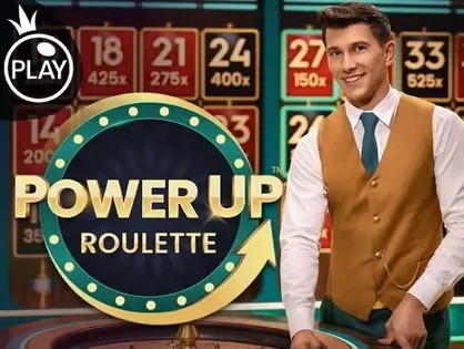 Official Live Dealer logo: Power UP Roulette by Pragmatic Play at Instant Casino
