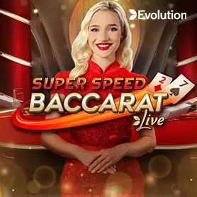 Super Speed Baccarat slot icon by Evolution, available at Instant Casino