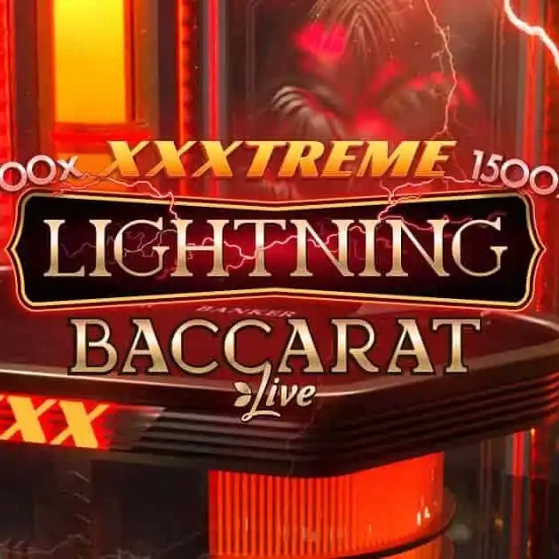 XXXtreme Lightning Baccarat slot visual from Evolution available on casino-instant.be